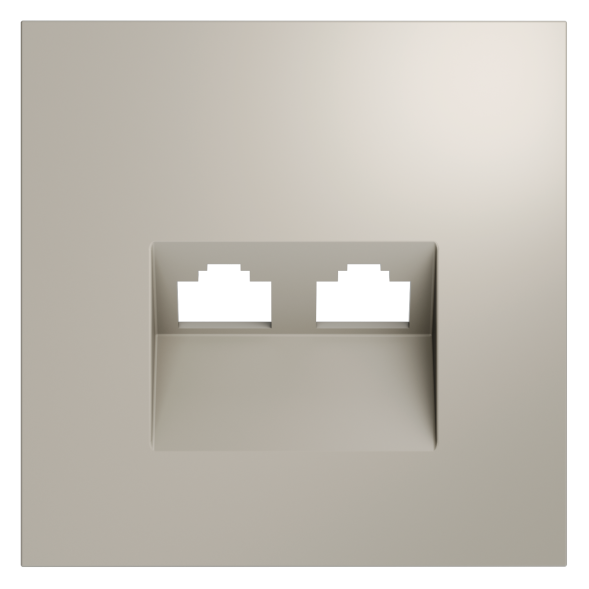 Накладка для розетки компьютерной двойной RJ45+RJ45 кат.6, S70 (кашемир)