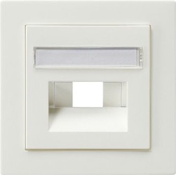 Накладка Gira S-color 50*50 мм для розеток UAE/IAE с полем для надписи Белый 028440