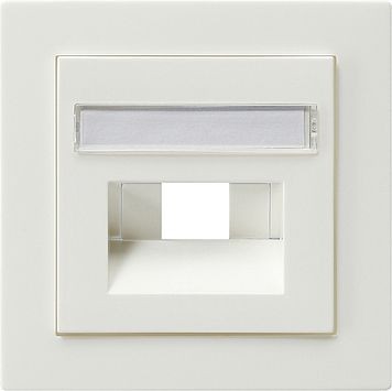 Накладка Gira S-color 50*50 мм для розеток UAE/IAE с полем для надписи Белый 028440