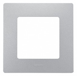 Рамка Legrand Etika Алюминий 1-постовая 672551