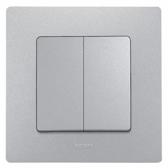 Рамка Legrand Etika Алюминий 1-постовая 672551