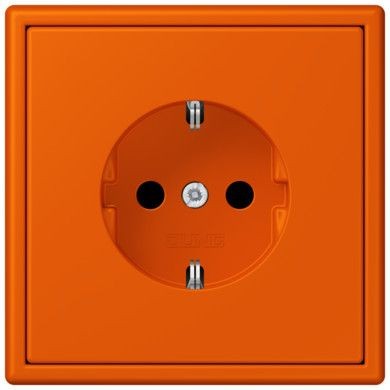 Розетка Jung Les Couleurs® Le Corbusier orange vif SCHUKO® со встроенной повышенной защитой от прикосновения LC1520KI4320S