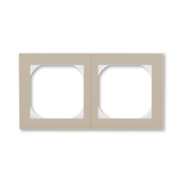 Рамка ABB Levit Кофе макиато / Белый 2 поста 55х55 для механизмов BJE 2CHH015520A4018 3901H-A05520 18