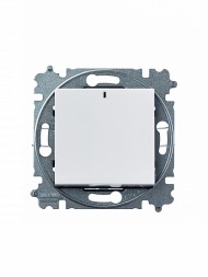 Переключатель ABB Levit ориентационная белый / дымчатый чёрный одноклавишный с подсветкой 2CHH590646A6062 3559H-A06446 62W
