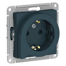 РОЗЕТКА с заземлением со шторками с выталк., 16А, механизм, Изумруд AtlasDesign Schneider Electric ATN000847