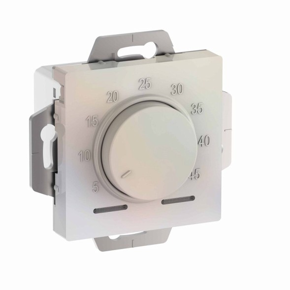 Термостат Schneider Electric Atlasdesign жемчуг электронный для теплого пола, с датчиком, 10 A ATN000435