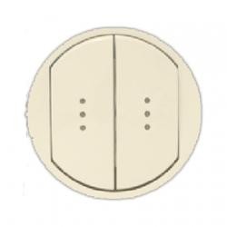 Лицевая панель Legrand Celiane слоновая кость выключателя двойного с индикацией 066211