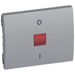 Клавиша Legrand Galea Life алюминий для двухполюсного выключателя с индикацией 771318