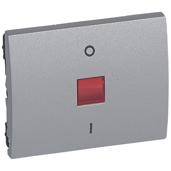 Клавиша Legrand Galea Life алюминий для двухполюсного выключателя с индикацией 771318