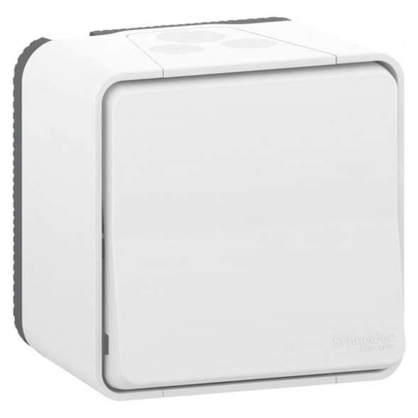 Кнопочный выключатель Schneider Electric IP55 накладной монтаж Mureva Styl Белый MUR39026
