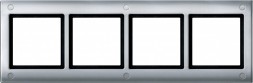 Рамка Merten Aquadesign Алюминий 4 поста MTN401460