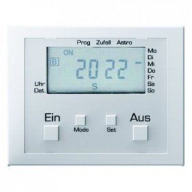 Таймер Berker K.1 полярная белизна с блеском с дисплеем и подключением датчика 17387109