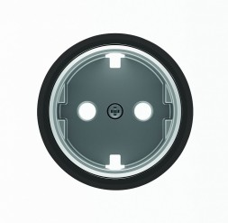 Накладка ABB Skymoon Стекло чёрное для розетки SCHUKO с плоской поверхностью 2CLA868890A1501 8688.9 CN