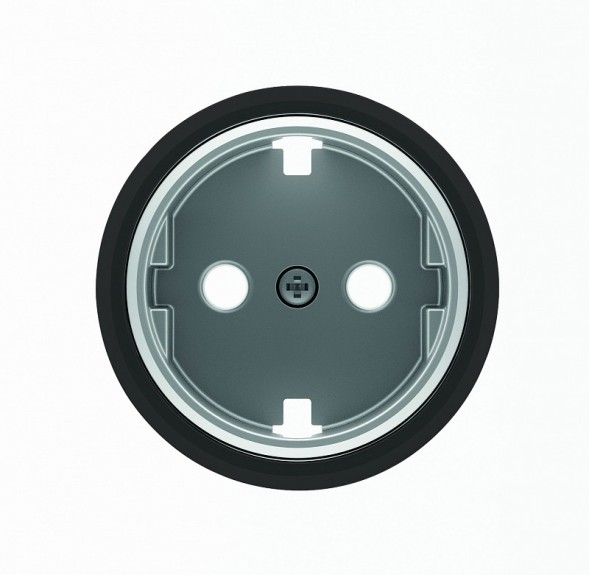 Накладка ABB Skymoon Стекло чёрное для розетки SCHUKO с плоской поверхностью 2CLA868890A1501 8688.9 CN