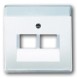 Плата центральная (накладка) ABB Future davos/альпийский белый для 2-постовой телекоммуникационной розетки 0214 0215 0217 0218 с полем для надписи 2CKA001710A1551 1803-02-84-500