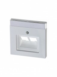 Плата центральная (накладка) ABB Future davos/альпийский белый для 2-постовой телекоммуникационной розетки 0214 0215 0217 0218 с полем для надписи 2CKA001710A1551 1803-02-84-500