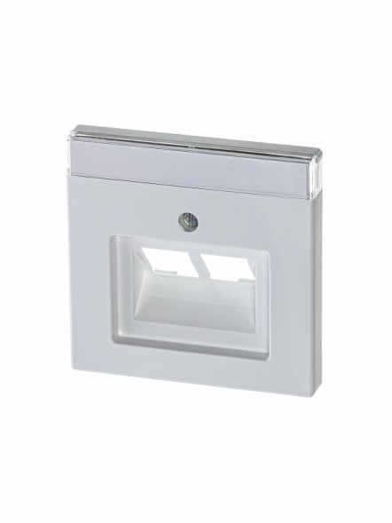 Плата центральная (накладка) ABB Future davos/альпийский белый для 2-постовой телекоммуникационной розетки 0214 0215 0217 0218 с полем для надписи 2CKA001710A1551 1803-02-84-500