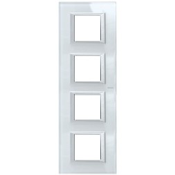 Рамка Bticino Axolute Квадрат Whice 2+2+2+2 модуля вертикальная HA4802M4VSW