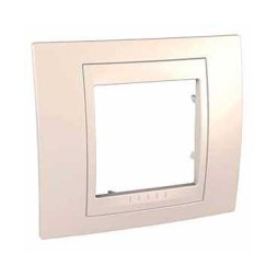 Рамка Schneider Electric Unica Хамелеон бежевый глянцевый 1 пост MGU6.002.25