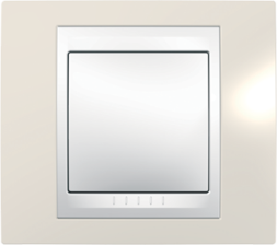 Рамка Schneider Electric Unica Хамелеон бежевый глянцевый 1 пост MGU6.002.25