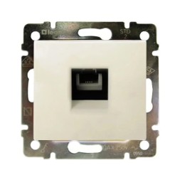 Розетка телефонная RJ-11 Bticino LivingLight Air Белый (дополнительная) N4238S