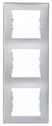 Рамка Schneider Electric Sedna Алюминий 3 поста вертикальная SDN5801360