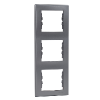 Рамка Schneider Electric Sedna Алюминий 3 поста вертикальная SDN5801360