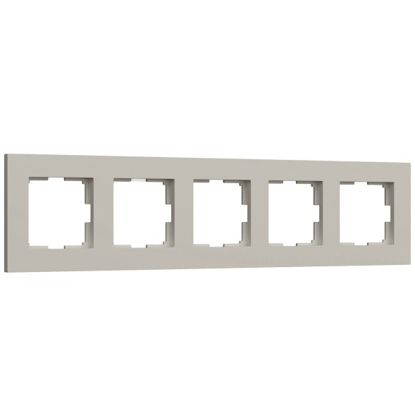 Рамка на 5 постов Slab (дымчатый софт) Werkel W0052917