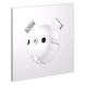 Накладка для розетки с заземлением и защитными шторками, с USB A+A, S70 (белый матовый)