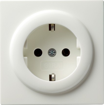 Розетка Gira S-color Белый с заземляющими контактами 16А/250В 018840