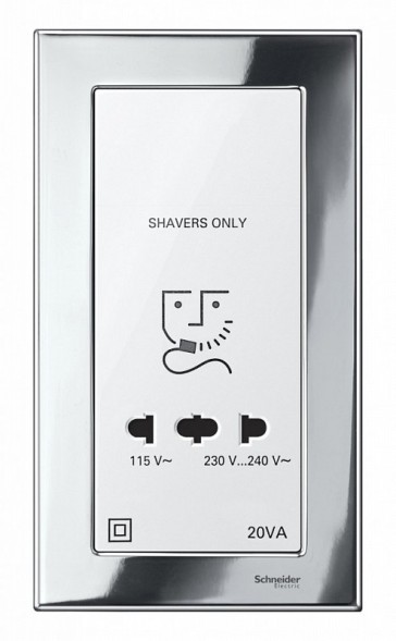 Центральная плата Merten M-серия белый розетки для электробритвы MTN213619