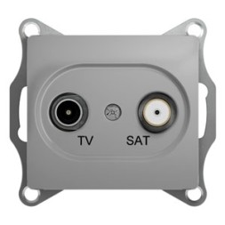 TV-SAT Розетка оконечная 1DB, механизм Schneider Electric Glossa Алюминий GSL000397