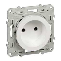 Розетка Schneider Electric Odace белый со шторками S52R033