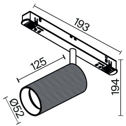 Трековый светильник Technical TR097-2-12W3K-M-BB