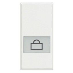 Клавиши Bticino Axolute Белый с подсвечиваемыми символами для выключатель в дизайне AXIAL - 1 модуль, Посыльный HD4921LP