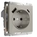 Розетка с заземлением, шторками и USB тип A+C (дымчатый) Werkel W1271704