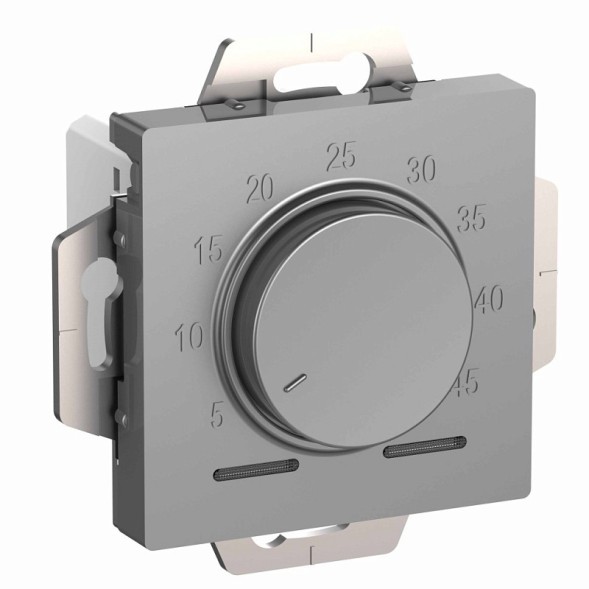 Термостат Schneider Electric Atlasdesign Алюминий электронный для теплого пола, с датчиком, 10 A ATN000335