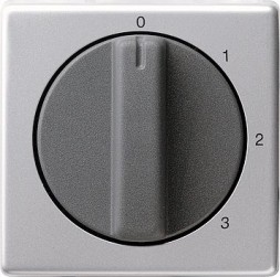 Накладка Gira E22 Алюминий с ручкой для трехпозиционного переключателя 0669203