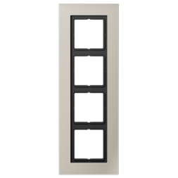 Рамка Jung LS Plus Сталь 4 поста LSP984ES