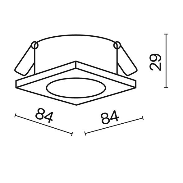 Встраиваемый светильник Technical DL083-01-GU10-SQ-B