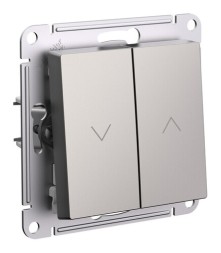 ATN000519 Выключатель для жалюзи 2-клавишный Systeme Electric ATLASDESIGN, скрытый монтаж, шампань Schneider Electric