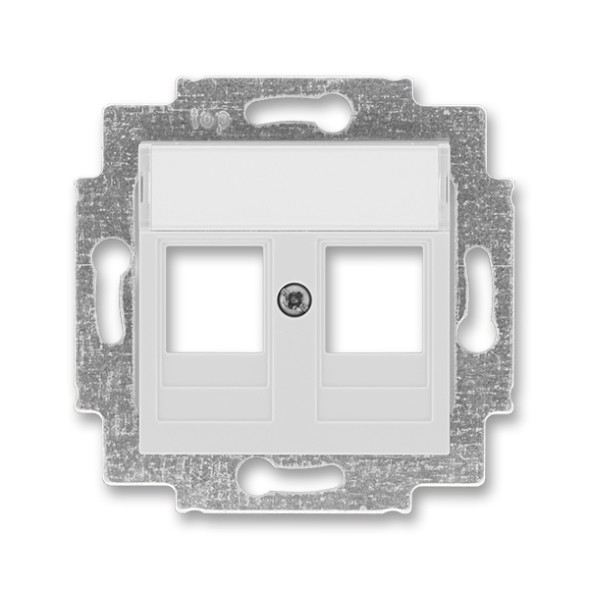 Накладка с суппортом ABB Levit серый для информационных разъёмов 2CHH291018A4016 5014H-A01018 16