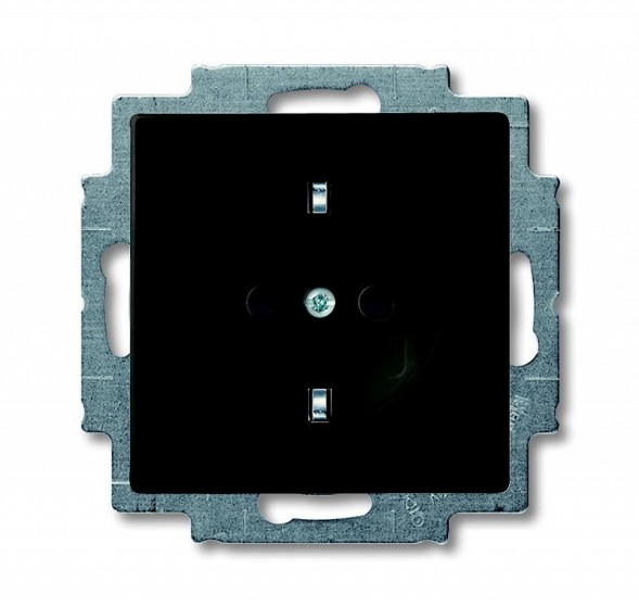 Розетка ABB Basic 55 chateau-black SCHUKO 16А 250В с винтовыми клеммами 2CKA002011A6147 23 EUC-95-507