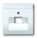 Плата центральная (накладка) ABB Future davos/альпийский белый для 1-постовой телекоммуникационной розетки 0213 0216 с полем для надписи 2CKA001710A1550 1803-84-500