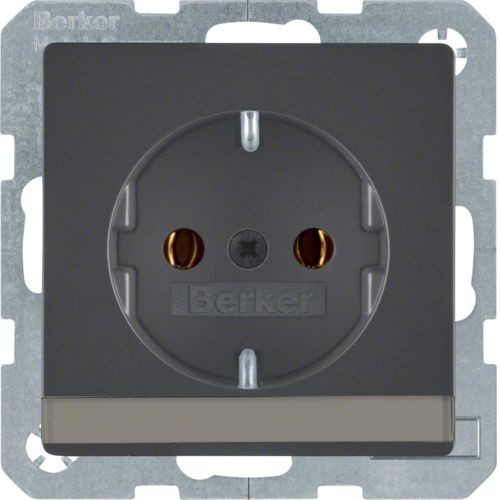 Штепсельная розетка Berker Q.1 SCHUKO Антрацит 47506086