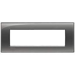 Рамка Bticino LivingLight Квадрат Лондонский туман 7 модулей LNA4807KF