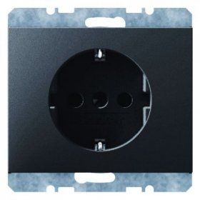 Штепсельная розетка Berker K.1 антрацит матовый SCHUKO 41157006