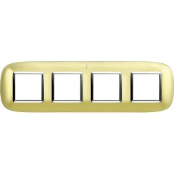 Рамка Bticino Axolute Овал Золото матовое 2+2+2+2 модуля HB4802/4OSN