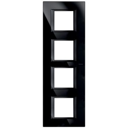 Рамка Bticino Axolute Квадрат Nighter 2+2+2+2 модуля вертикальная HA4802M4VNB