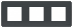 Рамка Schneider Electric Unica Studio Антрацит 3 поста NU200654